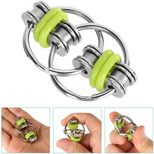 Load image into Gallery viewer, Virtue morals 4 Pieces Stress Relief Chain Flippy Chain Fidget Toy, Cool Mini Gadget Best for Stress and Anxiety Relief Great for ADD, ADHD and Autism (Yellow, Red, Green and Black)
