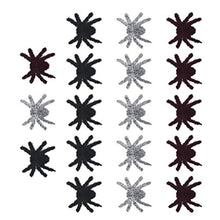 Load image into Gallery viewer, KESYOO 18pcs Halloween Decor Flocking Simulation Spider Figurine Model Toy Kids Animal Toy Prank Prop(White+Brown+Black Spider, 6pcs for Each Color)
