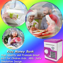 Load image into Gallery viewer, TOPBRY Piggy Bank for Kids ,Electronic Password Piggy Bank Kids Safe Bank Mini ATM Piggy Bank Toy for 3-14 Year Old Boys and Girls (White Pink)

