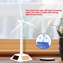 Load image into Gallery viewer, Wind Mill Toy, Solar Powered Wind Mill Model Desktop Decor Small Items Display Stand Craft Kids Children Education Learning Toy
