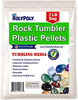 Plastic Pellets Rock Tumbling Media (2 LBS) for Rock Tumbler, Stone Tumbler, Rock Polisher, Filler Beads