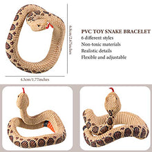 Load image into Gallery viewer, 6 Pieces Toy Snake Bracelet PVC Simulation Snake Wrist Band Fake Snake Wristband Halloween Prank Toys Scary Mischievous Toys Party Supplies Realistic Snake Bracelet for Adults Teens
