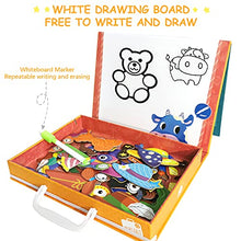Load image into Gallery viewer, Puppify Magnetic Puzzle Toys 70 pcs Cute Animals Facial Expressions Jigsaw Puzzles with White Drawing Board for Kids Ages 3+, Great DIY Puzzles Parent-Child Interactive Game for Preschoolers
