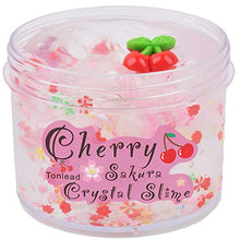 Load image into Gallery viewer, Cherry White Clear Slime Crystal with Candy Sakura Slices, 7oz Non Sticky Premade Crystal Slime Soft Jelly Clay for Girl Boy, DIY Mud Bubble Slime Stretchy Putty Kids Gift
