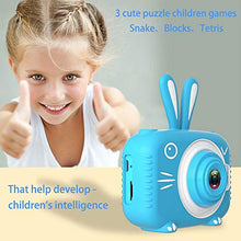 Load image into Gallery viewer, Kids Video Camera,Kids Digital Camera Recorder Shockproof Cameras HD 8 Mega Pixel 2 Inch IPS Screen Kids Mini Camera with 32GB SD for Girls Boys Gifts(Blue)
