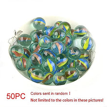 Load image into Gallery viewer, WUIUN 50pcs Glass Marbles Colored Clear Marbles Bulk Game Tiny Marbles for Outdoor Sports Toys(Floral white)
