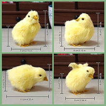Load image into Gallery viewer, 4 Pcs Realistic Plush Little Chick Figurine Lifelike Furry Animal Toy Simulated Chicken Sound Photography Props Easter Chicks Decor 4 Poses
