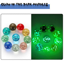 Load image into Gallery viewer, 60 Pieces Marble Glow in The Dark Handmade Glass Marble Multi-Color Luminous Doted Style Marble for Boy Girl Game Sport Toy DIY Home Decor (0.63 Inch in Diameter)
