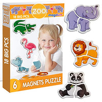 MAGDUM Zoo Magnetic Puzzles for Kids Ages 3-5 - Toddler Puzzle - Travel Toys for Kids Ages 3-5 - Magnetic Travel Games Baby Puzzle Kids Puzzle Toys - Puzzle for Preschooler Magnet Puzzles Games