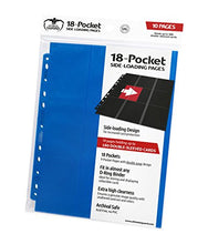Load image into Gallery viewer, Ultimate Guard 18-Pocket Pages Side-Loading Blue (10) Card Binders Sheets
