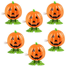 Load image into Gallery viewer, The Dreidel Company Halloween Pumpkin Wind-Up Toys, Birthday Party Favors, Novelty Toys for Boys and Girls, 2&quot; Inches (6-Pack)
