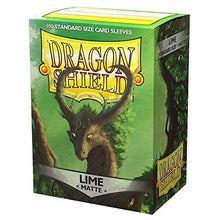 Load image into Gallery viewer, Dragon Shield 100 Count Standard Size Matte Deck Protector Sleeves - Matte Lime
