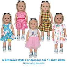 Load image into Gallery viewer, ZTWEDEN 40Pcs Doll Clothes and Accessories for 18 Inch Girl Doll Including 18&#39;&#39; Baby Dolls Wear ClothesSuit Dress Bikini Underwear Glasses Bag Necklace Bracelet Dog for 18 Inch Girl Baby Doll
