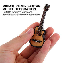 Load image into Gallery viewer, HEALLILY Miniature Guitar Model with Stand and Case Mini Musical Instrument Miniature Dollhouse Model Home Decoration
