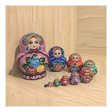 Load image into Gallery viewer, Russian Nesting Dolls 10 Layers Chinese Style Handmade Matryoshka Wooden Nesting Doll Children&#39;s Educational Creative Gift (Size : A)
