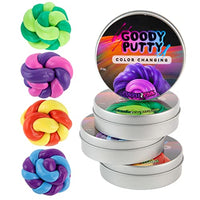 Goody Putty Heat Sensitive Color Changing 4 Pack Great Slime Toy for Kids Stress Relief and Kids Therapy and Great ADHD Fidget Toy Pack of Putty That Changes Colors