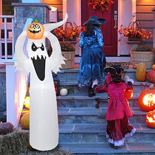 Load image into Gallery viewer, VXDAS Halloween Inflatables White Ghost with Hand-held Pumpkin,6Ft Blow Up Yard Decorations Ghost Inflatable with Rotating LED Lights for Indoor Outdoor Garden Halloween Decorations
