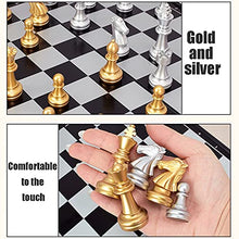 Load image into Gallery viewer, GGHHJ Magnetic Chess Foldable Chess Board Portable Party Collection Birthday Gift Travel Carry Interactive Game Chess Set Built-in Storage (Color : 19 * 19.5)
