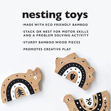 Load image into Gallery viewer, Wee Gallery Bamboo Nesting Bear, Building and Stacking Blocks, Arc Stacker and Balance Toy for Child Motor Skills, Problem Solving, Play, and Nursery Decor (for Kids Age 18 Months and up)
