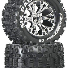 Load image into Gallery viewer, Duratrax Six Pack Mt 2.8&quot; 2 Wd Mounted Front C2 Tires, Chrome (2), Dtxc3519
