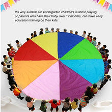 Load image into Gallery viewer, capus Funny Parachute for Kids with 8 Sturdy Handles, Outdoor Games for Kids Gymnastics Cooperative Games,Kids Birthday Gifts,12 Foot
