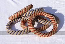 Load image into Gallery viewer, Masters Traditional Games Spare Set of 18 Rope Quoits (with Steel core, 9 red, 9 Blue)
