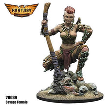 Load image into Gallery viewer, Savage Female Figure Kit 28mm Heroic Scale Miniature Unpainted First Legion
