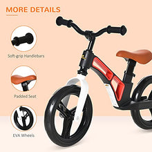 Load image into Gallery viewer, Qaba Kids Balance Bike Lightweight Toddler Bike with Adjustable Seat and Handlebar, No Pedal Magnesium Alloy Bicycle with Footrest for 2-5 Years White
