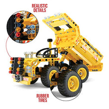 Load image into Gallery viewer, Top Race Stem Building Toys Building Set stem Kits for Boys Gift Toys for Boys Ages 6 7 8 9 10 11 12 13 14 Year olds and up, 2 in 1 Model Set Dump Truck and Airplane 361 Pieces
