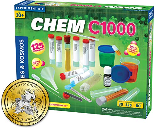 Thames & Kosmos Chem C1000 (V 2.0) Chemistry Set with 125 Experiments & 80 Page Lab Manual, Student Laboratory Quality Instruments & Chemicals