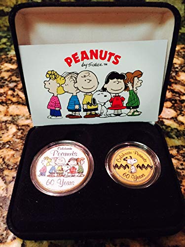 MKMT Peanuts & The Gang Charlie Brown & Snoopy Celebrate 60 Years JFK Kennedy Half Dollar & Quarter Set! COA & Display CASE!