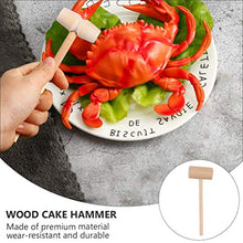 Load image into Gallery viewer, Hemoton Shellfish 50pcs Mini Wooden Hammer Mallet Pounding Toy Wooden Mallet for Breaking Heart Chocolate Heart Cute Beating Gavel Toys Educational Toy for Children (Log Color 1) Crab Eatting Tool
