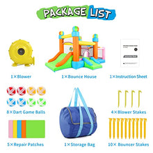 Load image into Gallery viewer, Naice Bounce House, Inflatable Bouncer with 2 Slides Jumping Castle for 2-4 Kids, Outdoor Backyard Indoor Playground with Blower Extra Thick Material Bouncy House
