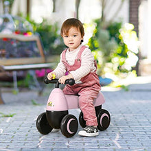 Load image into Gallery viewer, Qaba Baby Balance Bike for 18-36 Months, Toddler No Pedal Ride-on Walking Bike with 4 Wheels Gifts for Boys Girls, Pink
