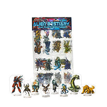 Load image into Gallery viewer, Arcknight Flat Plastic Miniatures: Alien Bestiary; 62 Unique Alien-Themed Minis for Starfinder; Affordable, Skinny Figurines for SF, Shadowrun, and Other Tabletop RPG Games
