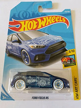 Load image into Gallery viewer, Hot Wheels 2018 Hw Art Cars 3/10 - Ford Focus RS (Blue)
