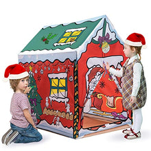 Load image into Gallery viewer, Starpony Christmas Painting Playhouse Tent, Graffiti DIY Art Craft Coloring and Drawing Doodle, Washable Fort Fun Indoor Outdoor Gift Xmas for Kids Girls Boys
