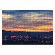 Load image into Gallery viewer, Wooden Puzzle 1000 Pieces las Vegas Strip Skylines and Pictures Jigsaw Puzzles for Children or Adults Educational Toys Decompression Game
