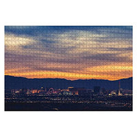 Wooden Puzzle 1000 Pieces las Vegas Strip Skylines and Pictures Jigsaw Puzzles for Children or Adults Educational Toys Decompression Game