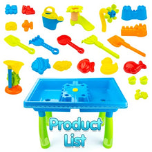 Load image into Gallery viewer, UNIH Sand and Water Table for Toddlers ,Water Table Beach Outdoor Toys for Toddlers Age 2-4,Toddlers Play Sandbox Activity Table Toys for Boys Girls 2 3 4 Year Old
