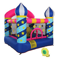 Lpjntt Inflatable Bounce Jumper House with Air Blower, Kids Castle Party Theme Bounce House with Durable Safe Sewn Indoor Outdoor