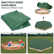 Load image into Gallery viewer, Waterproof Sandbox Cover Hexagon Oxford Cloth Green Anti UV Sandbox Protection Cover Pool Cover for Sandpit Toys Swimming Pool and Furniture (180 x 150cm / 71 x 59inch)
