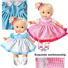 Load image into Gallery viewer, 19 Pcs Girl Doll Clothes and Accessories - Alive Baby Doll Clothes Outfits Including 12 Sets Doll Dresses, 1 Pair Casual Shoes, 3 Hangers and 3 Underwear for 12 13 14 15 Inch Dolls Girls Gift
