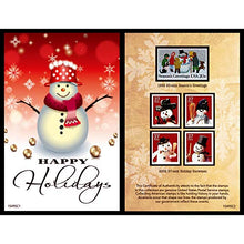 Load image into Gallery viewer, Snowman United States Postage Stamp Card

