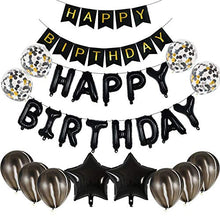 Load image into Gallery viewer, Happy Birthday Banner Balloon, Letters Foil Balloons Birthday Party Decoration, Latex Premium Balloon Set Kid Birthday Supplies,Yellow
