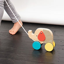 Load image into Gallery viewer, Petit Collage Jumping Jumbo Elephant Wood Pull Toy
