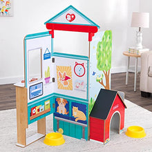 Load image into Gallery viewer, KidKraft Lets Pretend Wooden Pet Doctor Pop-Up, Play &amp; Put Away Toy with 18 Accessories
