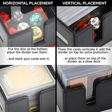 Load image into Gallery viewer, Quiver Time Red Citadel Deck Block Card Storage Box, Stores and Organizes Cards, Dice and Tokens, Custom Deckbox Divider
