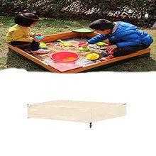 Load image into Gallery viewer, Sandbox Cover with Drawstring 210D Waterproof Dustproof Square Protector for Kids Toy Garden Sandpit Pool Cover Beige 78.7x78.7x7.9Inch
