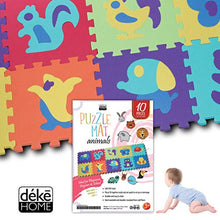 Load image into Gallery viewer, Animals Rubber EVA Foam Puzzle Play Mat Floor. 10 Interlocking playmat Tiles (Tile:12X12 Inch)
